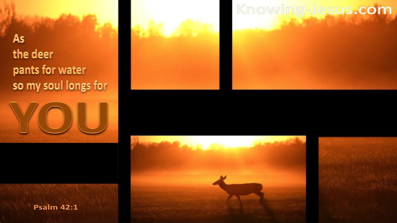 Psalm 42:1 As The Deer Pants For Water (brown)